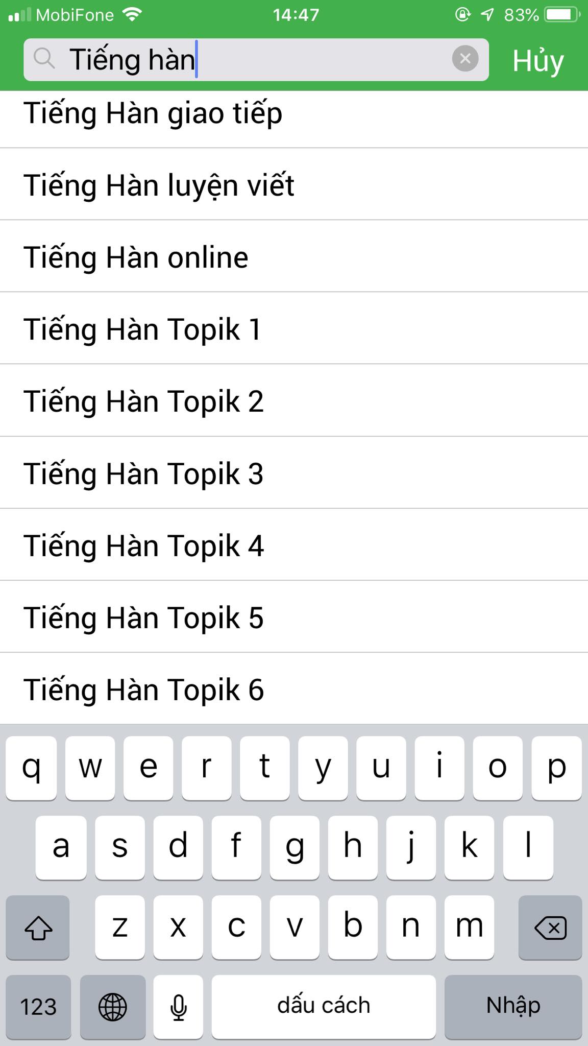 App Daykemtainha.vn tiếng Hàn